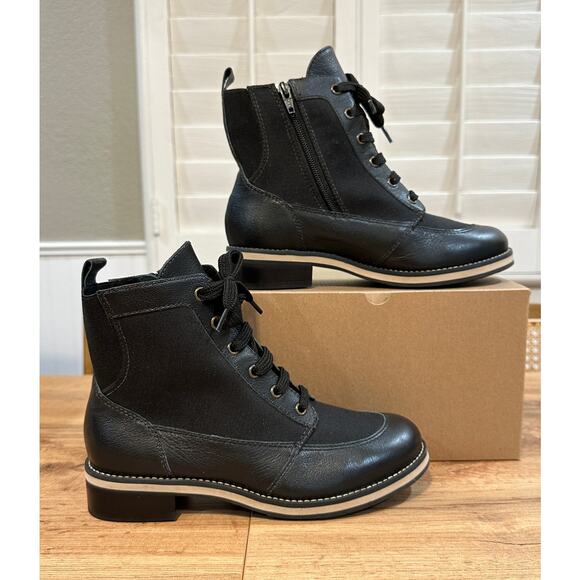 Walking Cradles Knox Ankle Boots Black Leather Size 7.5 NWOB Stylish Comfy - Picture 2 of 11